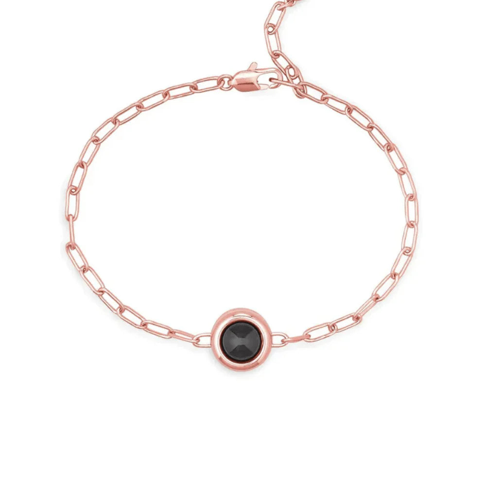 Personalizovaný náramek se sponkovým řetízkem a fotografií