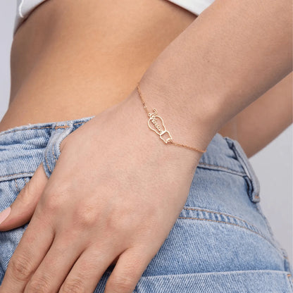 Personalizovaný náramek se jménem kočky