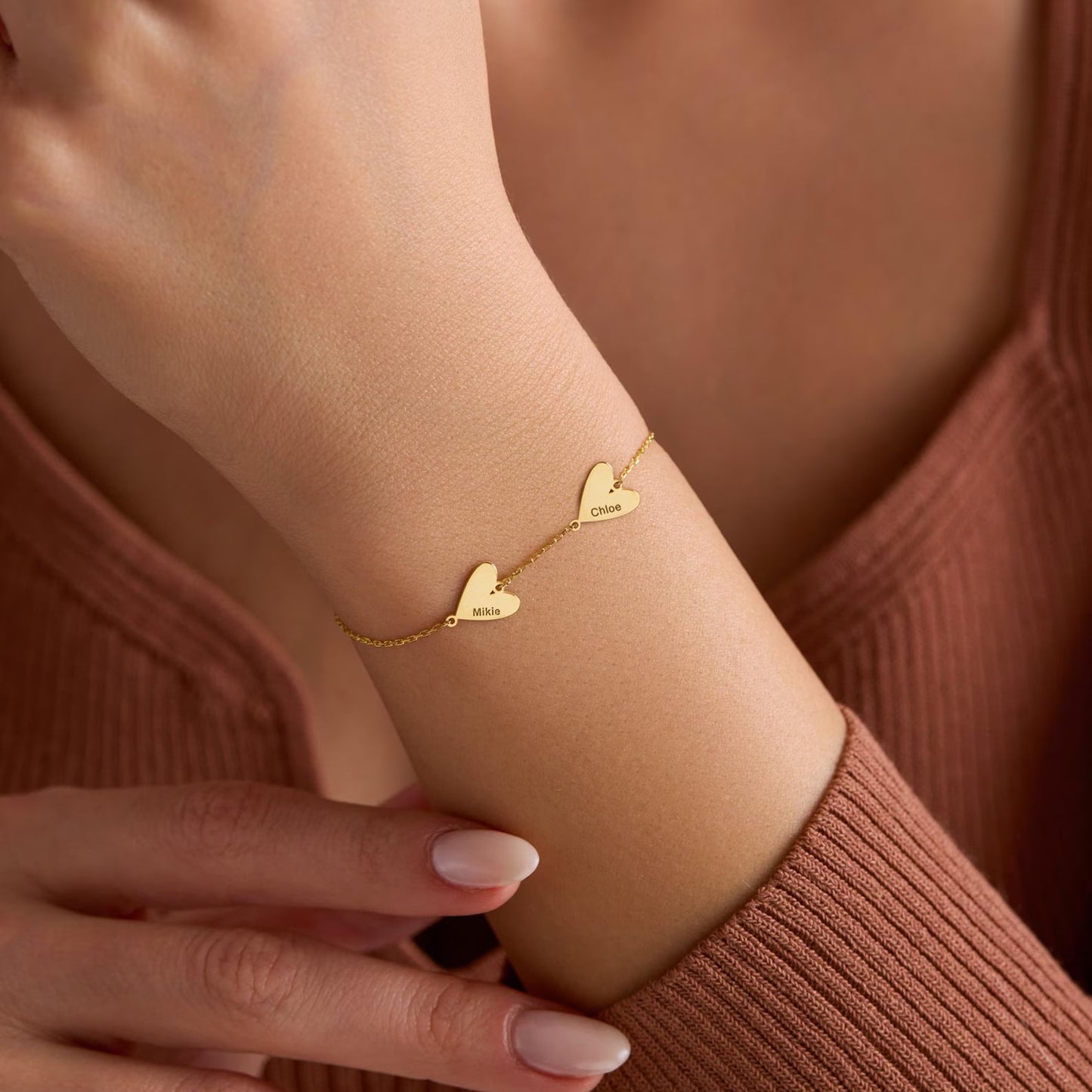 Personalizovaný gravírovaný srdíčkový náramek