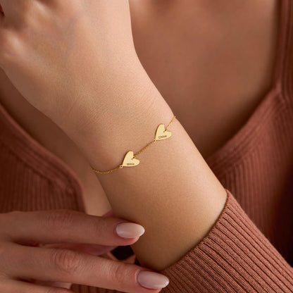 Personalizovaný gravírovaný srdíčkový náramek