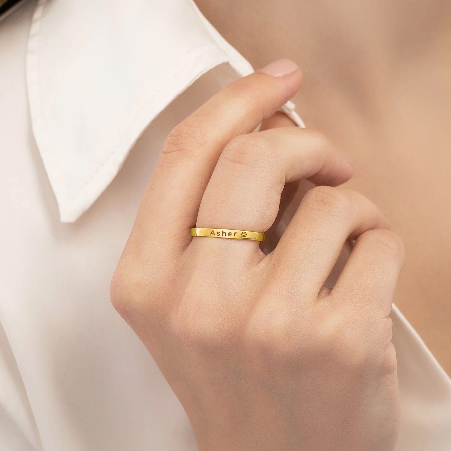 Personalizovaný prsten se jménem domácího mazlíčka