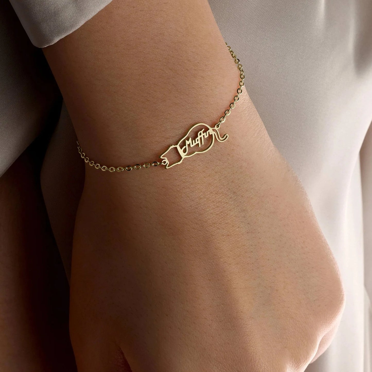 Personalizovaný náramek se jménem kočky