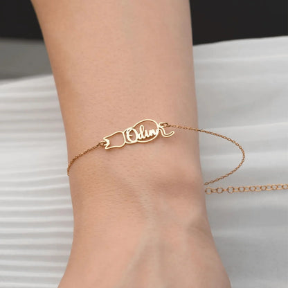 Personalizovaný náramek se jménem kočky