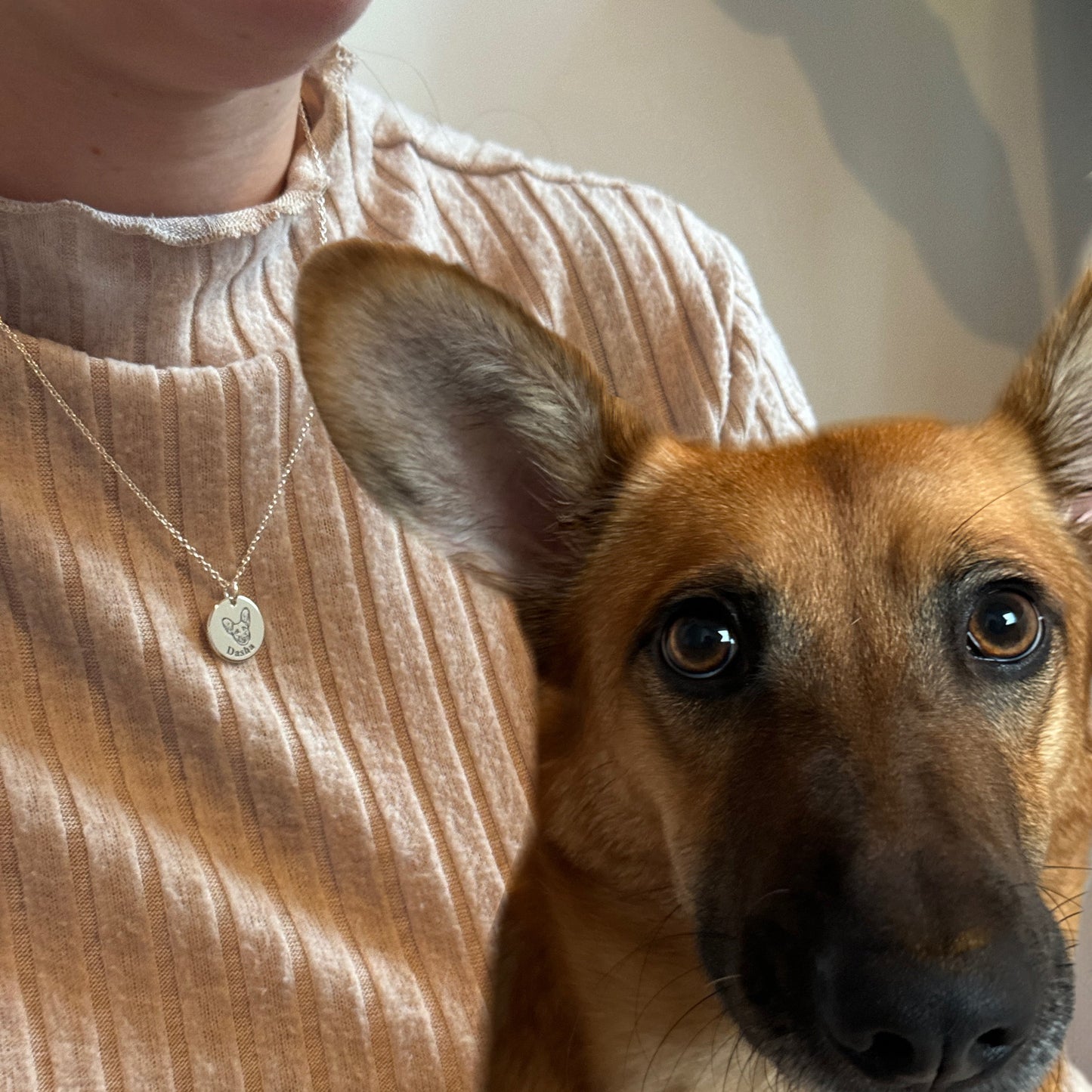 Personalizovaný náhrdelník se jménem a tváří domácího mazlíčka