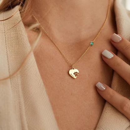 Personalizovaný náhrdelník se srdíčkem a tlapičkou