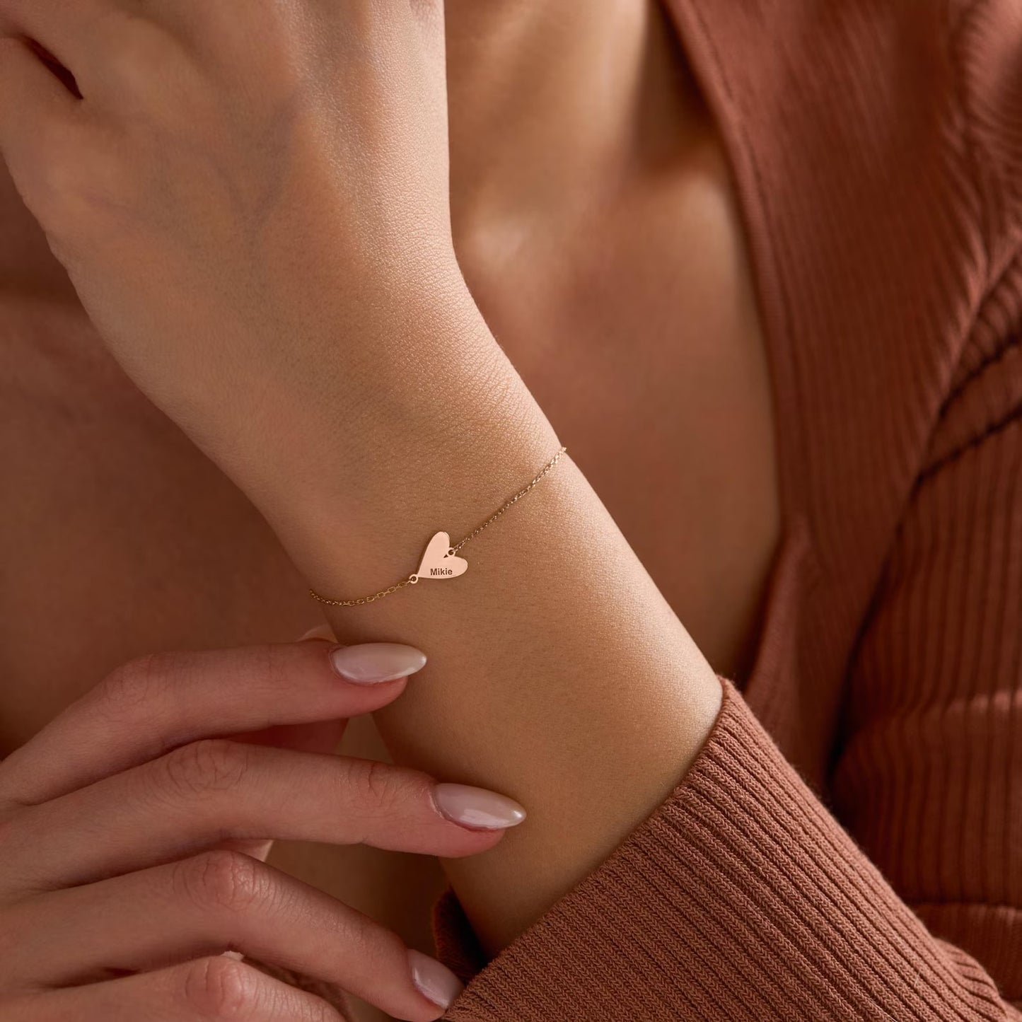 Personalizovaný gravírovaný srdíčkový náramek