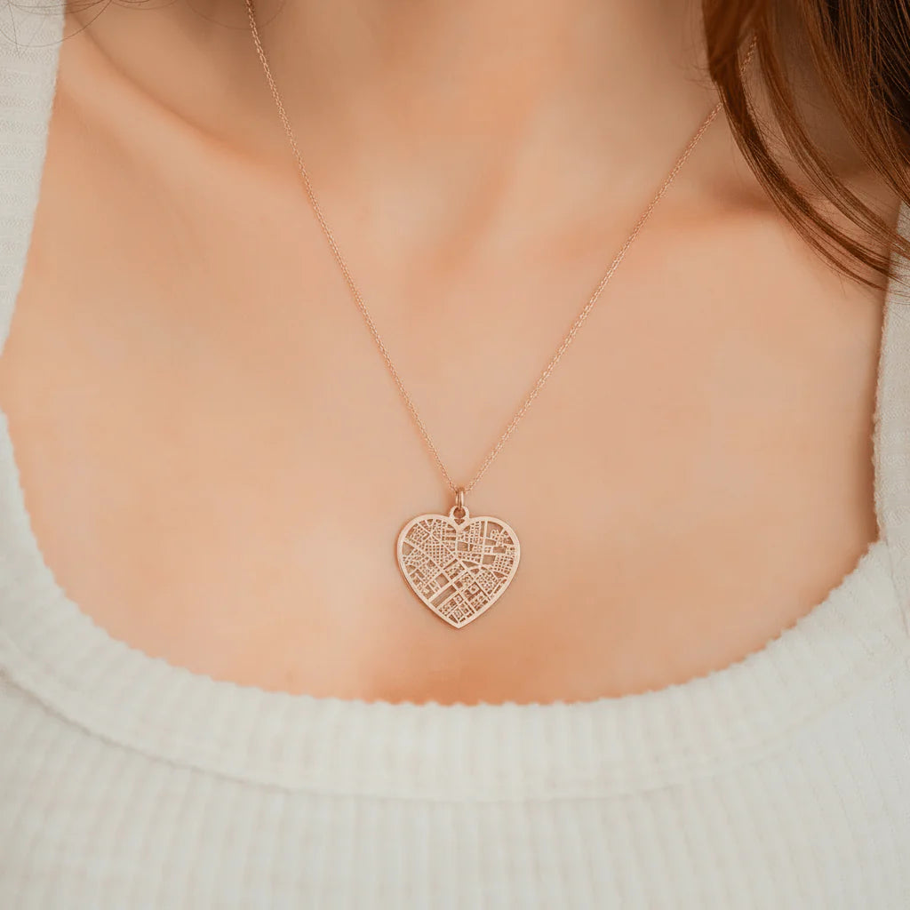 Personalizovaný mapový náhrdelník