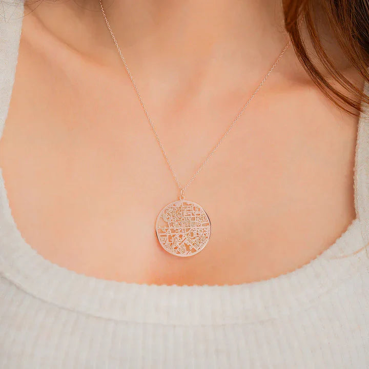 Personalizovaný mapový náhrdelník
