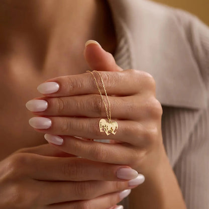 Personalizovaný náhrdelník se srdíčkem a tlapičkou