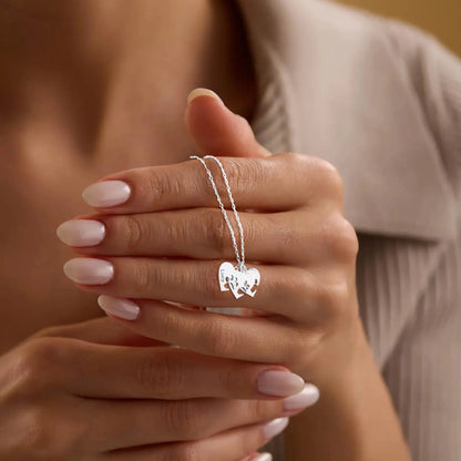 Personalizovaný náhrdelník se srdíčkem a tlapičkou